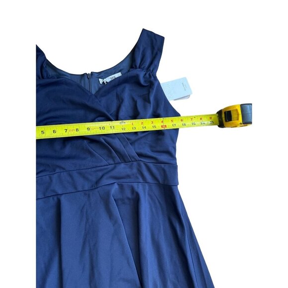 Grace Karin Women's Sleeveless V-Neck Dress Navy Blue Size L - Picture 4 of 6